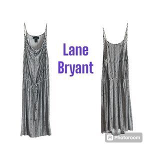Lane Bryant Chevron Striped Sleeveless Knee Length Dress 14/16